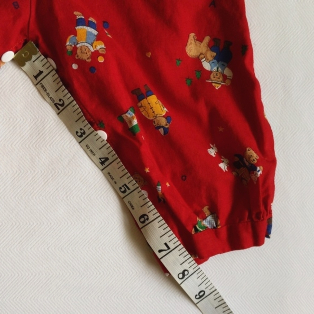 handmade vintage style bear print overalls jumpsuit 6 months baby unisex - Picture 10 of 10